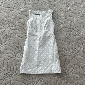 Donna Ricco Textured White Mini Dress